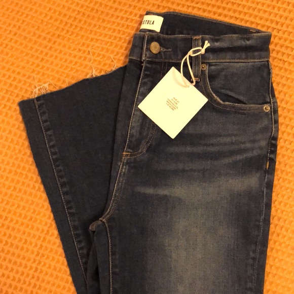 NWT Pistola Lennon High Rise Raw Hem Crop Bootcut Jeans - Picture 6 of 12